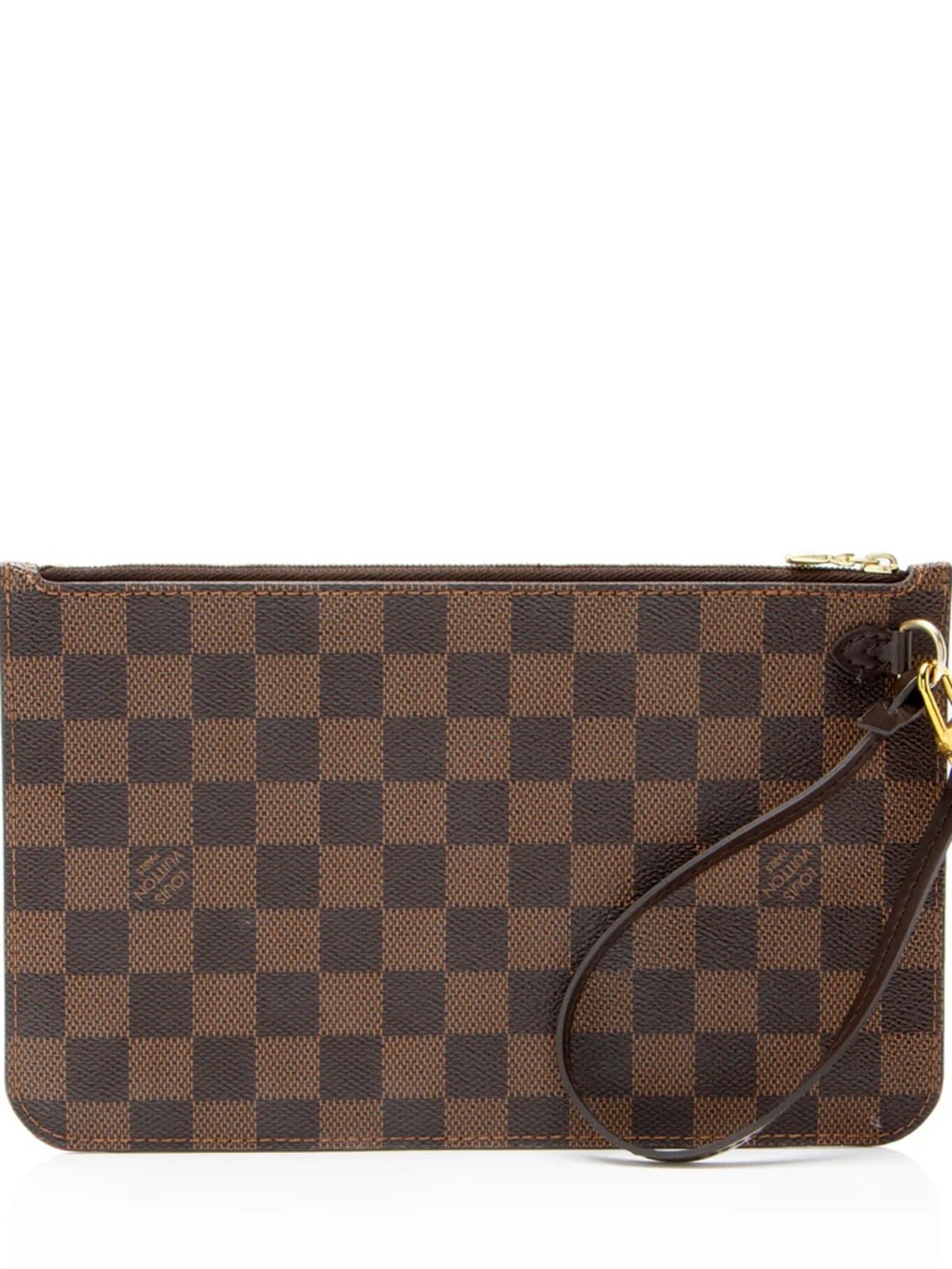 Louis Vuitton Damier Ebene Neverfull GM Pochette/Wrist Wallet Authentic - Picture 3 of 14